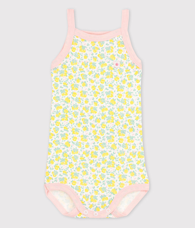 Baby Girls' Bodysuit with Straps white/multicolor