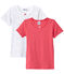 Set of 2 girls' short-sleeved t-shirts LOT white