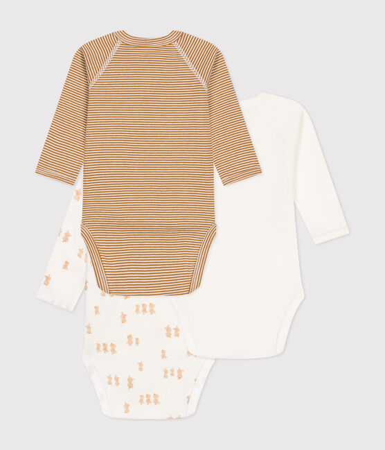 Babies' long-sleeved wrapover cotton bodysuits - 3-Pack variante 2