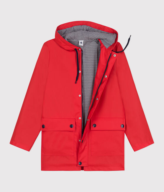 Iconic raincoat for men or women SPICY red