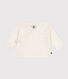 Babies' wool and cotton openwork knit wrapover top
