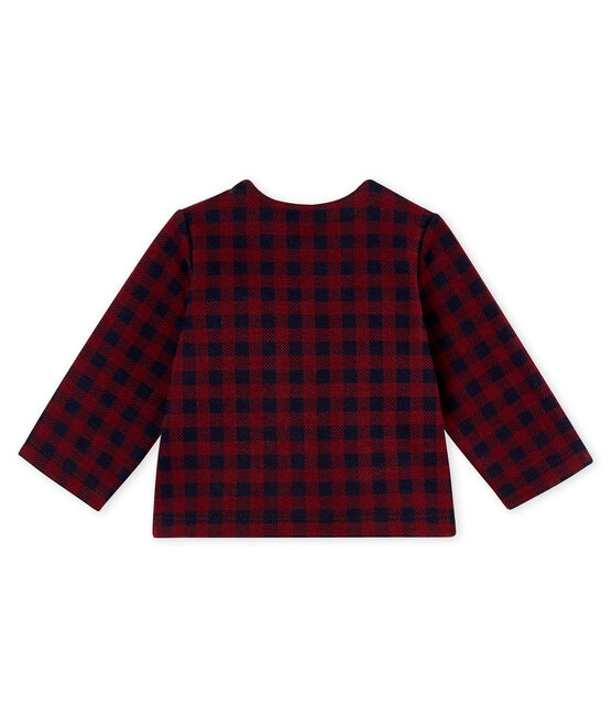 Baby girl's gingham cardigan OGRE red/SMOKING blue