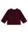 Baby girl's gingham cardigan OGRE red/SMOKING blue