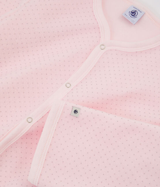 Girls' Fleece Jumpsuit VIENNE pink/MISTIGRI grey