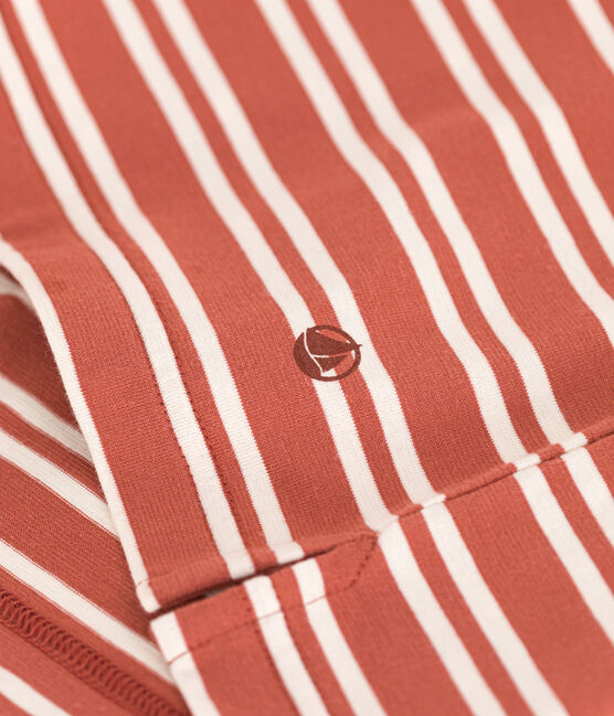 Women's Boxy Stripy Cotton T-Shirt FAMEUX /AVALANCHE