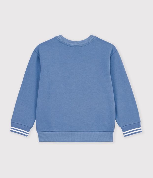 Children's plain cotton sweatshirt blue