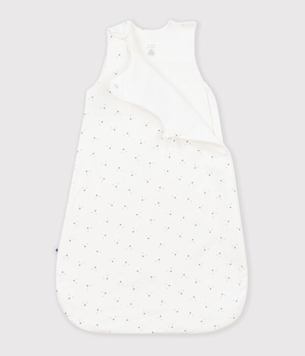 Babies' 1.5 TOG bear-print cotton sleeping bag white/multicolor