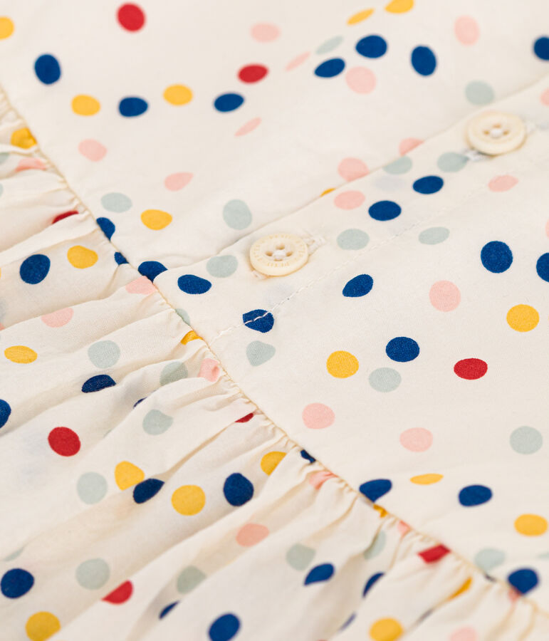 Babies' Sleeveless Poplin Dress white/multicolor