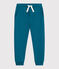 Children's jogging bottoms in plain cotton DRAGONFLY green