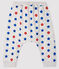 Baby boy's tubular knit trousers BELUGA grey/MULTICO white