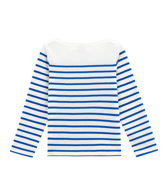 Boys' Creative Striped Top MARSHMALLOW white/PERSE blue