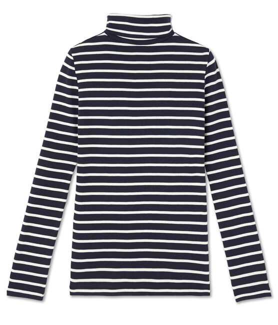 Iconic women's striped undersweater SMOKING blue/COQUILLE beige