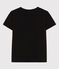 Women's Straight Round-Neck Cotton T-Shirt BLACK black
