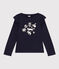 Girls' long-sleeved cotton T-shirt SMOKING blue