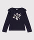 Girls' long-sleeved cotton T-shirt