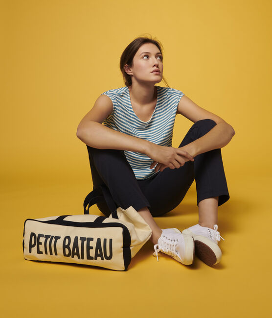 Tote Bag MARSHMALLOW white/SMOKING blue