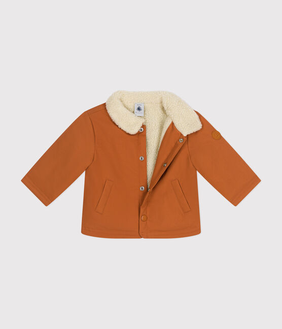 Babies' Sherpa Lined Cropped Jacket ECUREUIL brown