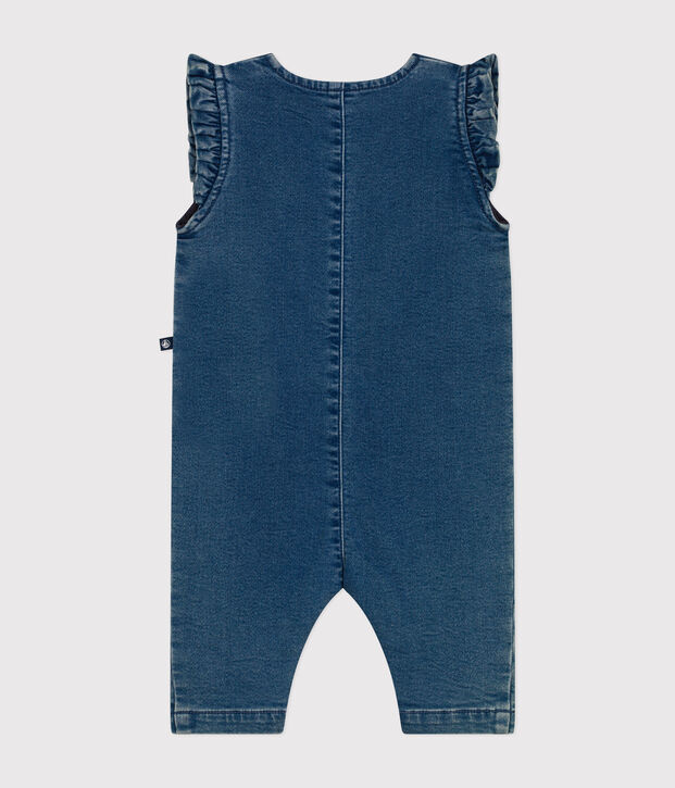 Babies' Sleeveless Denim Jumpsuit blue