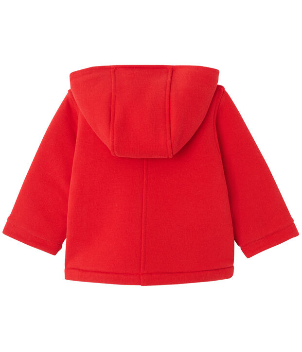 Baby girl's fleece duffle coat red