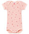 Baby girl's short sleeved body JOLI pink/MULTICO white