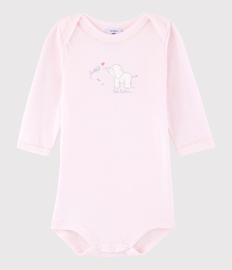 Baby Girls' Long-Sleeved Bodysuit Vienne pink