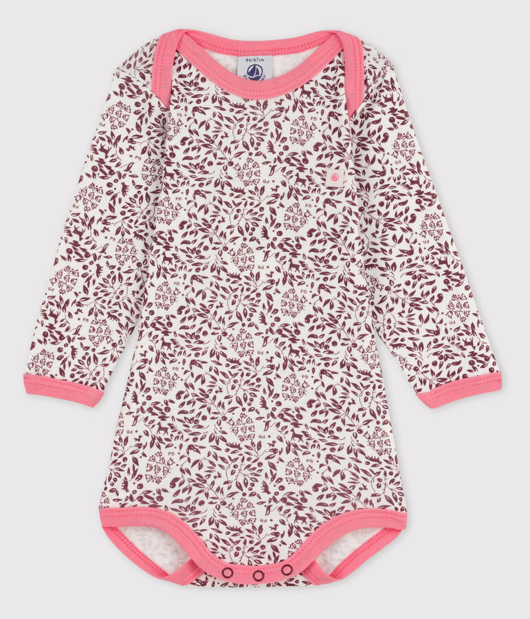 Baby Girls' Long-Sleeved Bodysuit red/white