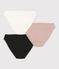 Women's plain cotton and elastane briefs - 3-Pack variante 1