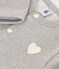 Girls' fleece cardigan CHATON CHINE grey