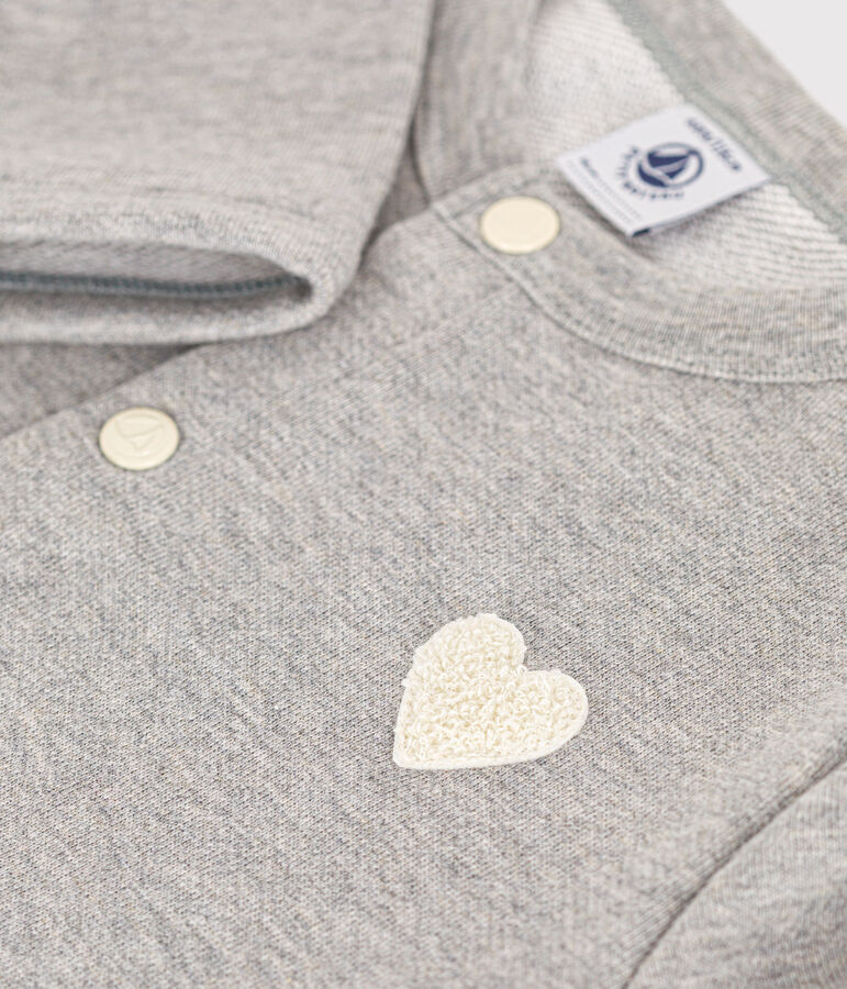 Girls' fleece cardigan grey