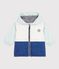 Babies' colour block printed windbreaker, pinstripe lining blue/multicolor
