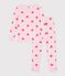 Children's snug-fitting cotton heart print pyjamas MARQUISE /PEACHY