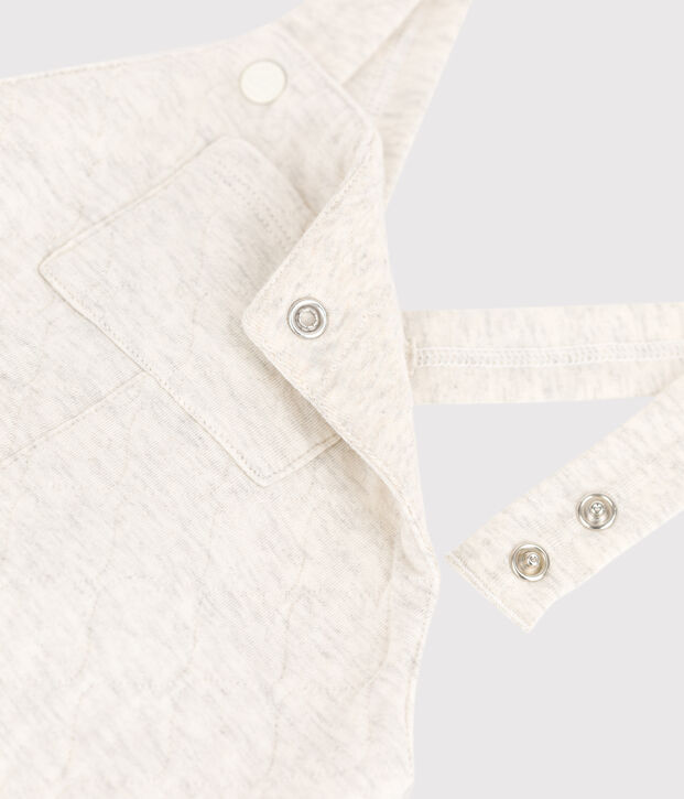 Babies' Long Quilted Tube-Knit Dungarees MONTELIMAR CHINE