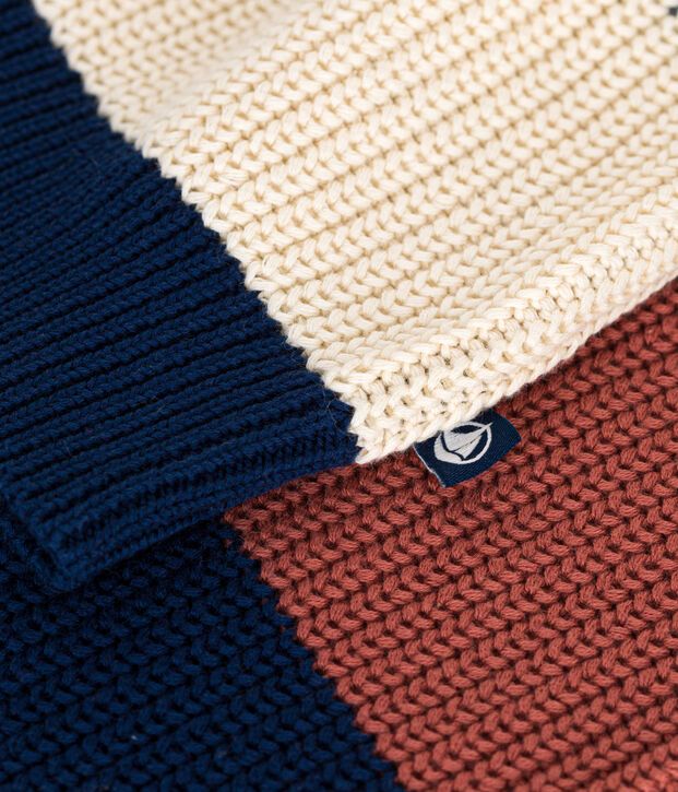 Women's Striped Cotton Pullover Ecru/multicolor