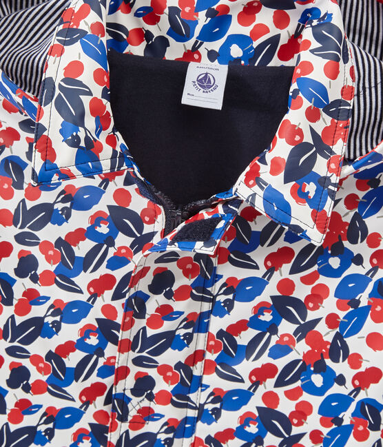 Girl's print raincoat MARSHMALLOW white/MULTICO white