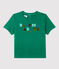 Babies' Short-Sleeved Cotton T-Shirt With Motif GAZON green