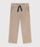 Boys' straight-fit corduroy trousers HUITRE