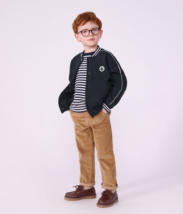Children's varsity-style jacket in plain cotton SMOKING
