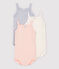 Baby Girls' Strappy Organic Cotton Bodysuits - 3-Pack variante 1