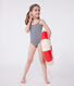 Children's one-piece stripy swimsuit