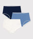 Children's cotton and elastane shorties - 3-pack