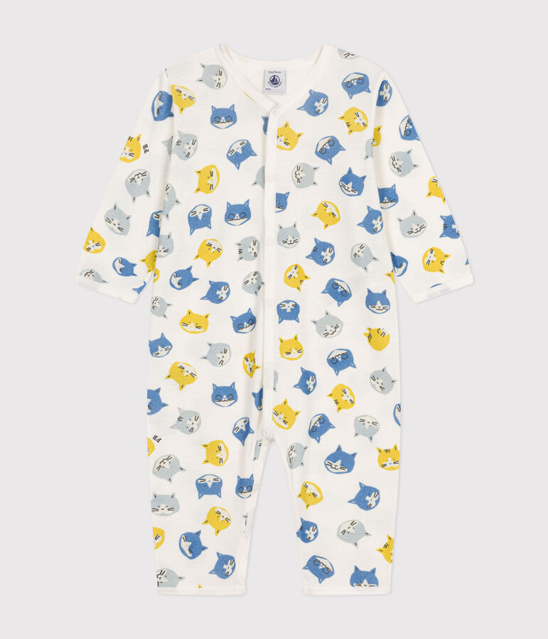 Babies' Footless Cotton Pyjamas white/multicolor