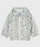 Unisex print windbreaker for babies MARSHMALLOW white/BRUT blue/MULTICO
