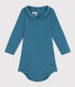 Babies' Long-Sleeved Cotton Bodysuit With Peter Pan Collar