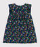 Babies' Sleeveless Jersey Dress MEDIEVAL blue/MULTICO white