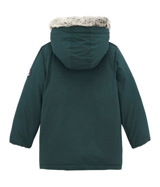 Boy's water resistant parka with feather and down filling SHERWOOD green
