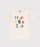 Babies' Plain Short-Sleeved Jersey T-Shirt MONTELIMAR CHINE beige