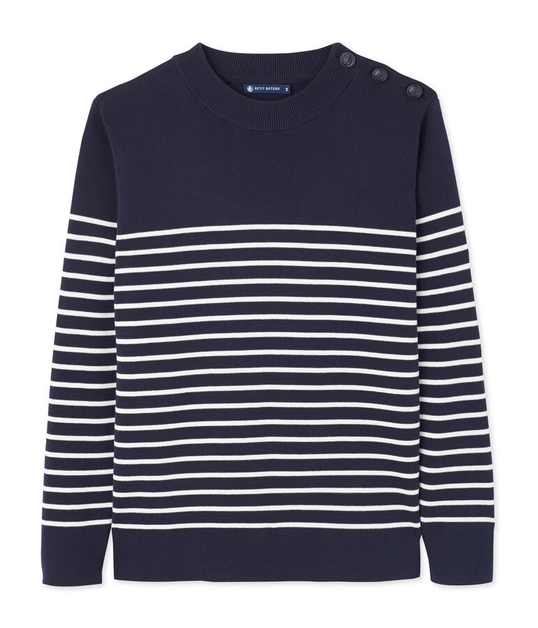 Men's Sailor Pullover with Stripe Design blue/white