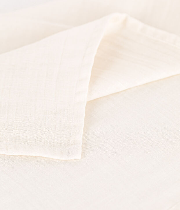 WHITE COTTON GAUZE MUSLIN FOR BABY white