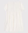 Children's short-sleeved cotton dress ECUME white