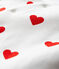 Baby Girls' Long Ribbed Red Heart Jumpsuit MARSHMALLOW white/TERKUIT red